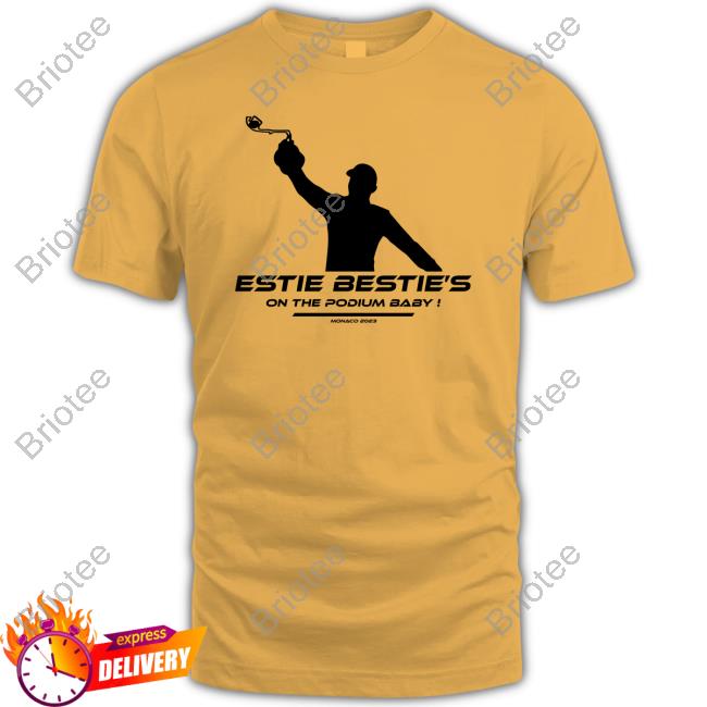 Official Eo31 Estie Bestie's On The Podium Baby Monaco 2023 White T Shirt