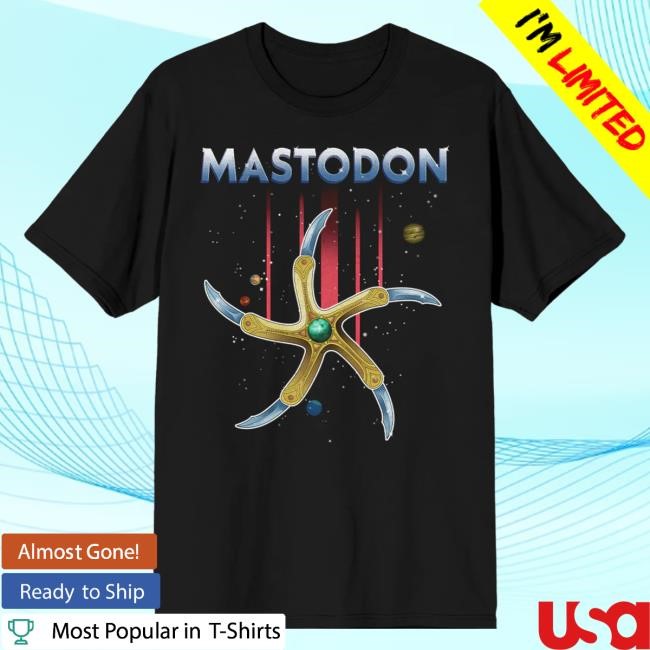 Official Mastodon Rocks Merch Store Mastodon Five Finger Glaive Black Tee