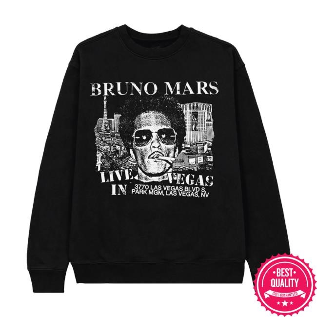 Bruno Mars Official Merch Store – Bruno Mars - Lnmt Live In Vegas Sweatshirt 2024