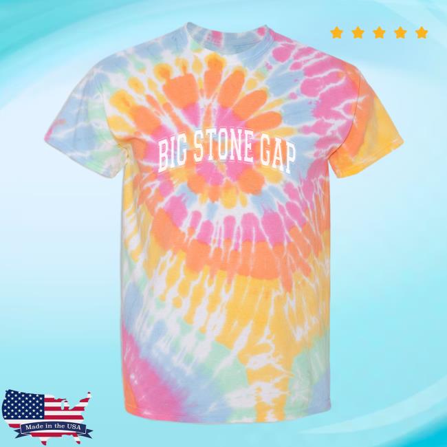 Official Hometown Apparel Clothing Merch Big Stone Gap Virginia Varsity Tie-Dye Tee Shirt Tie Dye Aerial Spiral