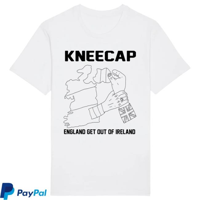 England Get Out Of Ireland Tee White Summer Drop Kneecap