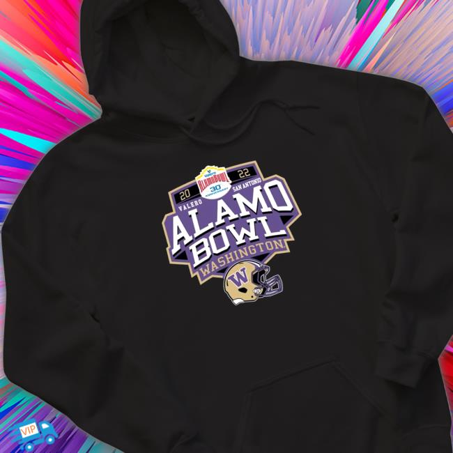 Official Washington Huskies 2022 Alamo Bowl Valero San Antonio Sweatshirt