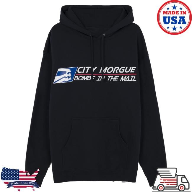 Official City Morgue Merch City Morgue Bombs In The Mail Courier Popover Sweatshirt City Morgue Clothing