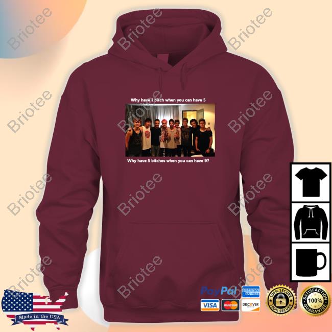 Official Why Have 1 Bitch When You Can Have 5 Why Have 5 Bitches When You Can Have 9 T Shirt