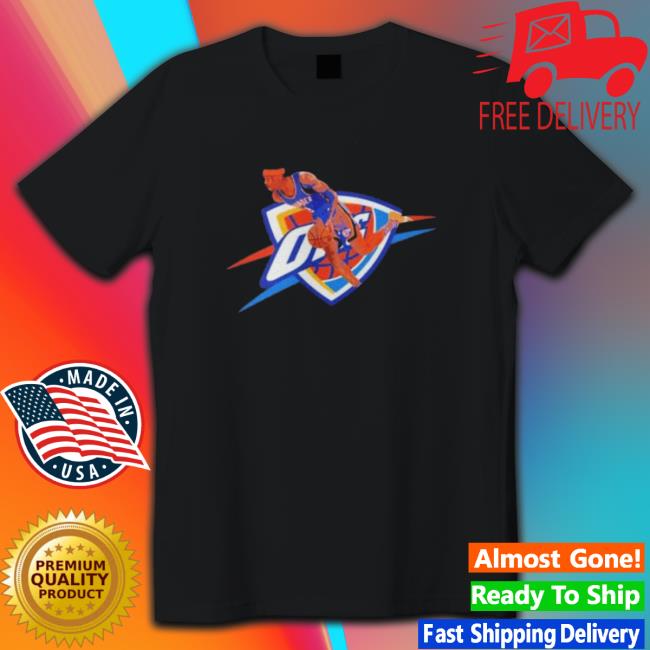 Oklahoma City Thunder Shai Gilgeous-Alexander In Action Long Sleeve Shirt