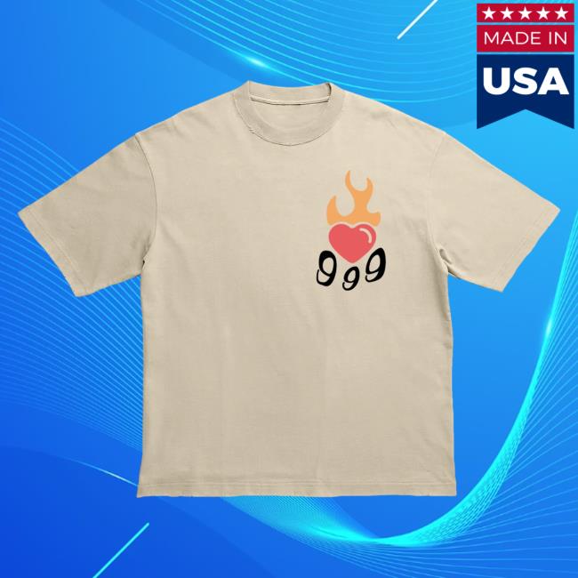 Official 999 Club Merch Copy Of Skull Puff Print Crew Tan 999Club Clothing