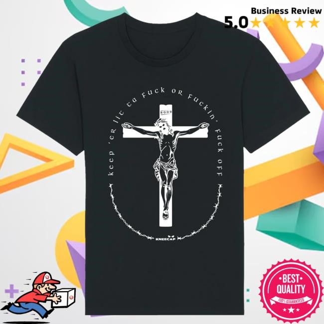 Official Kneecap Merch Keep Er Lit Top Shirt Black