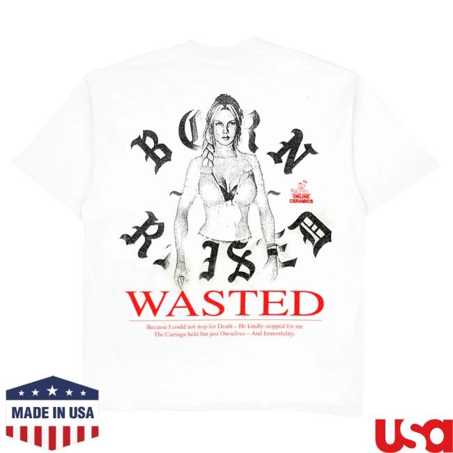 Official Born X Raised Merch Store Shop Born X Raised + Online Ceramics Wasted Rocker Tee: White BornxRaised