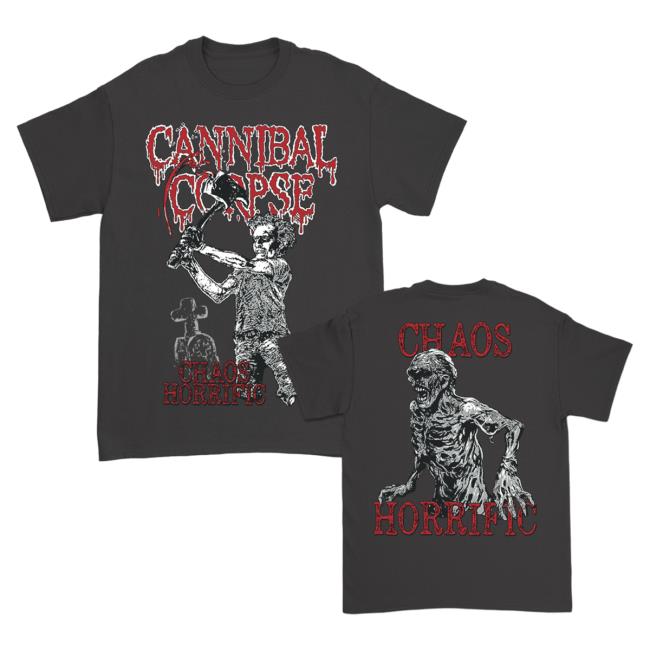 Official Cannibal Corpse Merch Store Chaos Horrific Bootleg Tees Dark Grey CannibalCorpse