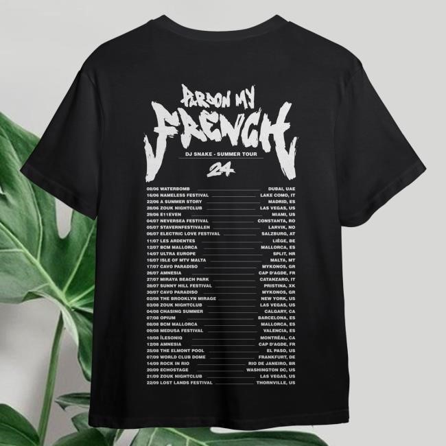 Official DJ Snake Shirt 2024 PMF Summer tour DJ Snake
