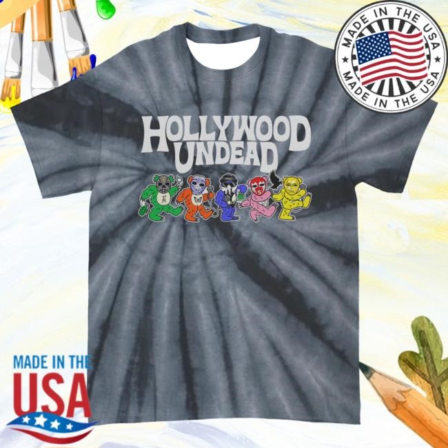 Official Hollywood Undead Merch Store Un-Dead Head Tshirt (Cyclone Black Dye) HollywoodUndead
