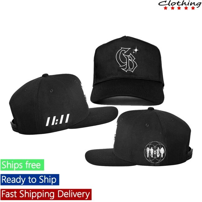 Chris Brown Official Merch Shop 11:11 Snapback Cap - Black Chris Brown Store Merchandise Chrisbrownworldstore
