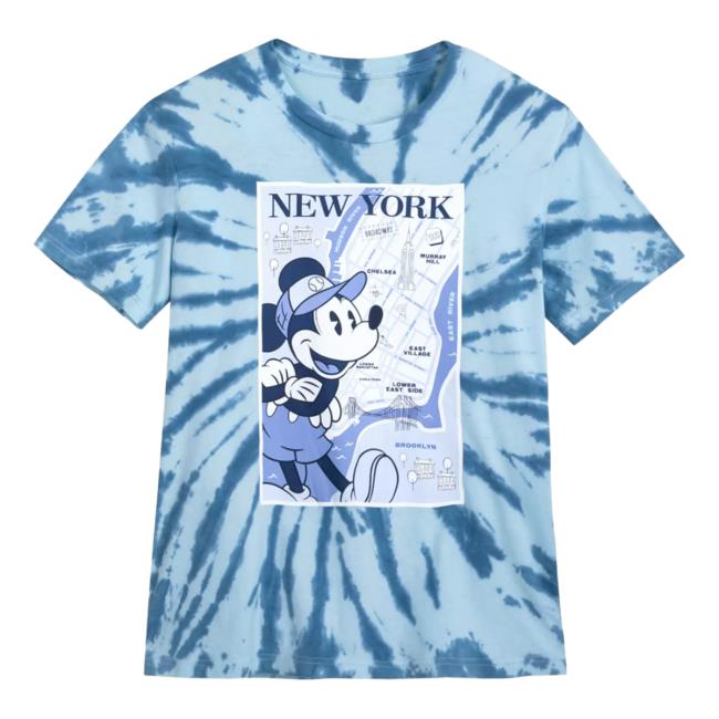 Official Clothing Store Merch Shop Disney Mickey Mouse New York City Tie-Dye Sweater ShopDisney