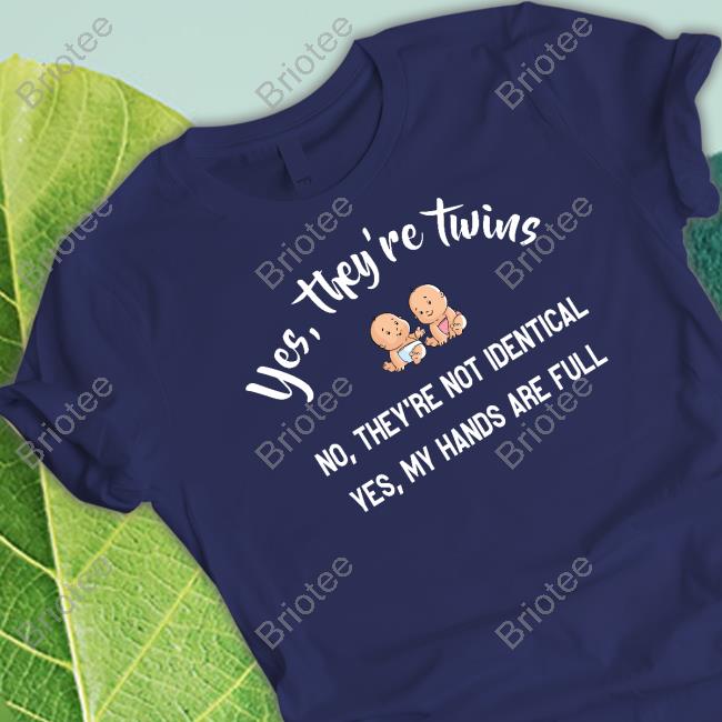Daddit Yes They're Twins No They're Not Identical Yes My Hands Are Full Tee