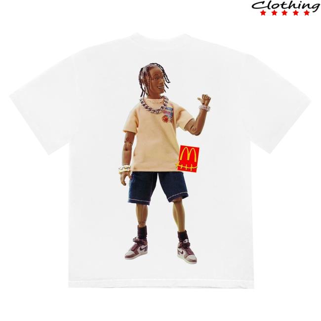 Official Travis Scott Merch Store Travis Scott X Mcdonald's Action Figure Series Hoodie White TravisScott Shop