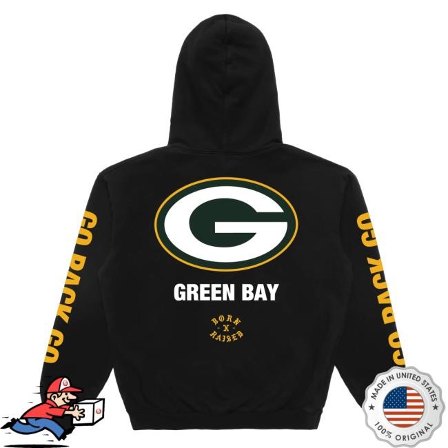 Official Born X Raised + Packers Hood: Black NFL 2025 Kickoff