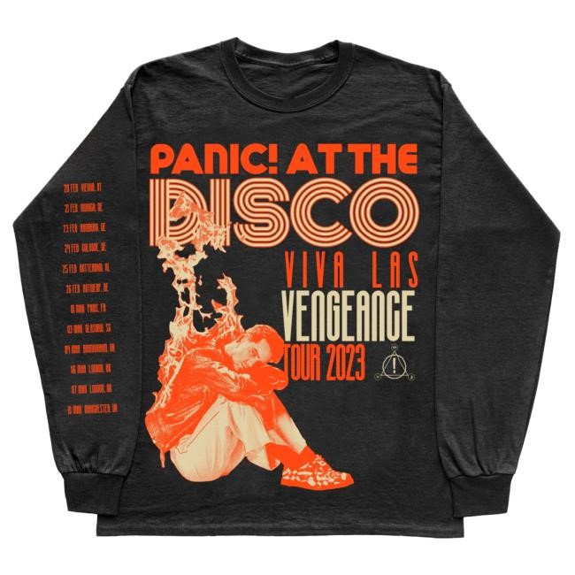 Eu/Uk Flame Tour L/S Shirt Panic! At The Disco Store