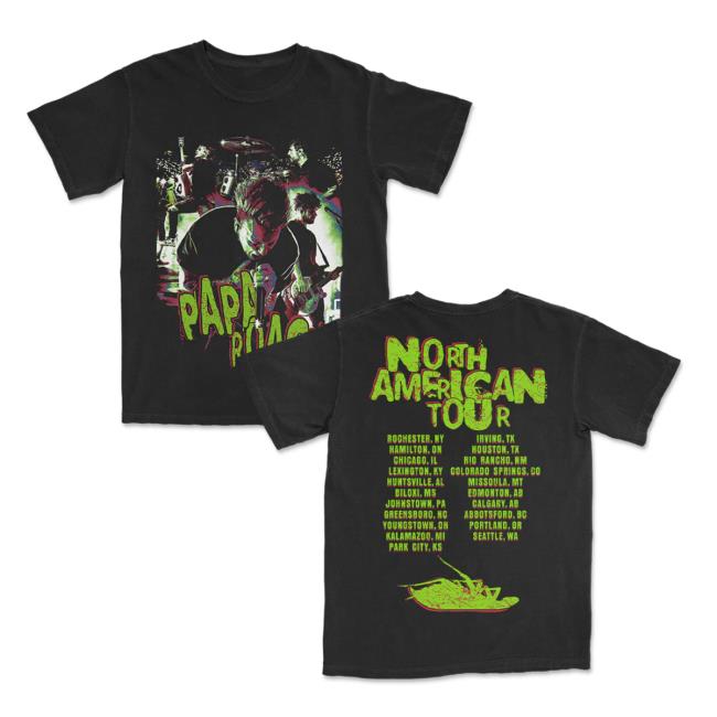 Official Papa Roach Live Photo Rockzilla 2 Tour Top Shirt 2023 Black C Paparoach