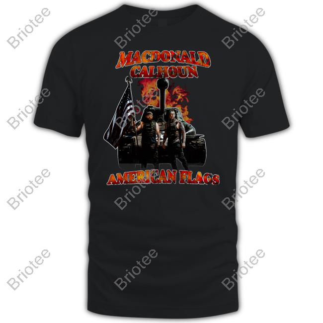Official Hangover Gang Merch Macdonald Calhoun American Flags Hoxaval Retro Tee