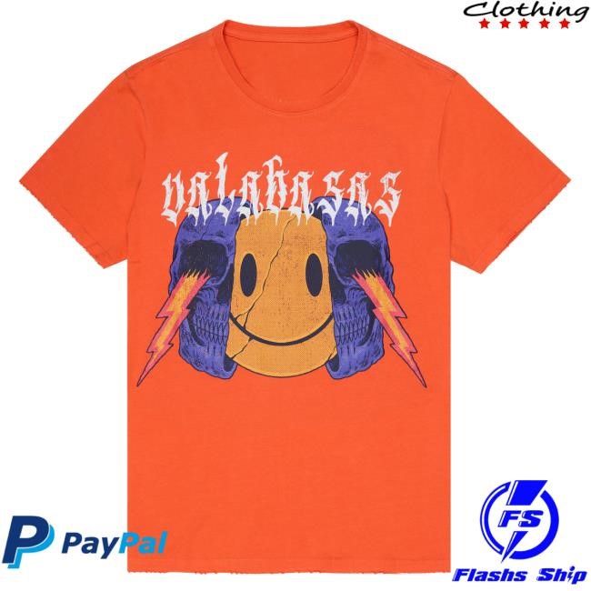Official Valabasas Shop Merch "Keep Smiling" Vintage Flame Orange Shirt