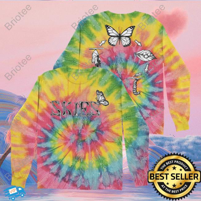 Official Lil Skies Clothing Store Shop Metamorphosis Tie Dye Crew neck Sweatshirt Lilskies Merch