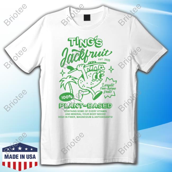 Official Ting's Chips Shop Ting's Jackfruit Eco Friendly Plant-Based T-Shirt