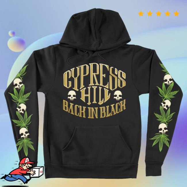 Official Cypress Hill Merch Cypress Hill Back In Black Tour Sweater CypressHill