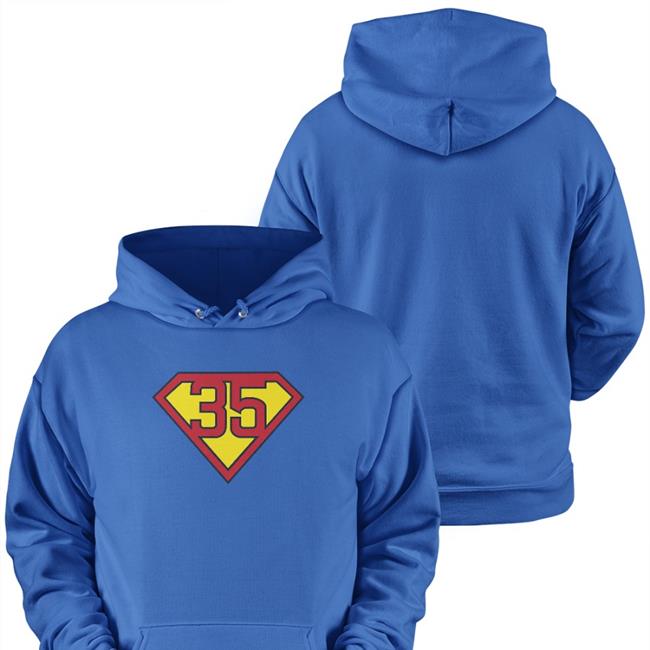 Obvious Shirts Man Of Steele 35 Hooded Sweatshirt