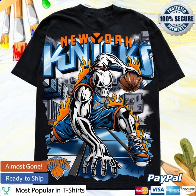 Knicks Sky High Tees - Black | Warren Lotas Official NBA
