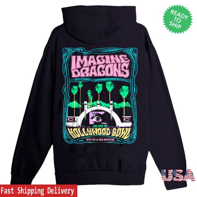 Official Imagine Dragons Merch Store Shop Imagine Dragons Live Hollywood Bowl Film Palm Tree Attractive Hoodie ImagineDragons