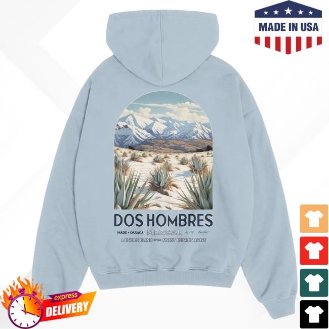 Official Doshombres Merch Dos Hombres Spring Frost Blue Hooded Sweatshirt