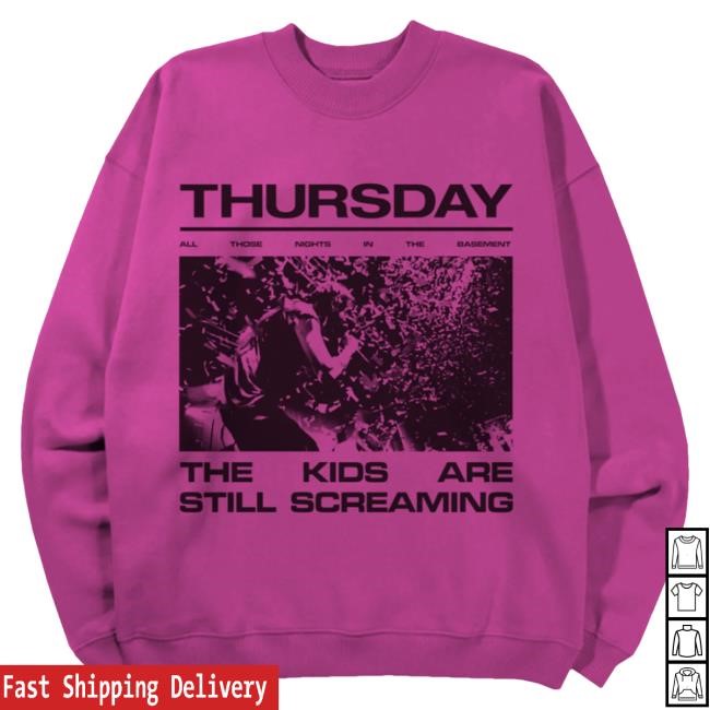 Official Thursday Band Still Screaming Pinko Sweatshirt Thursday Merch