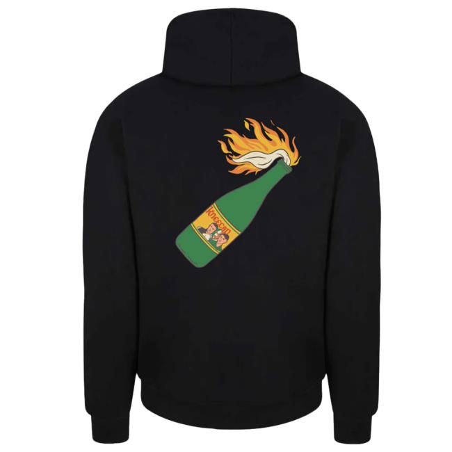 Flaming Buckfast LS Hoodie - Black – Kneecap