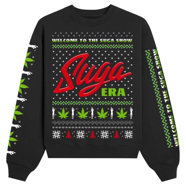 Official The Suga Merch Store Suga Era Black Holiday Crew The Suga Store Sugashop