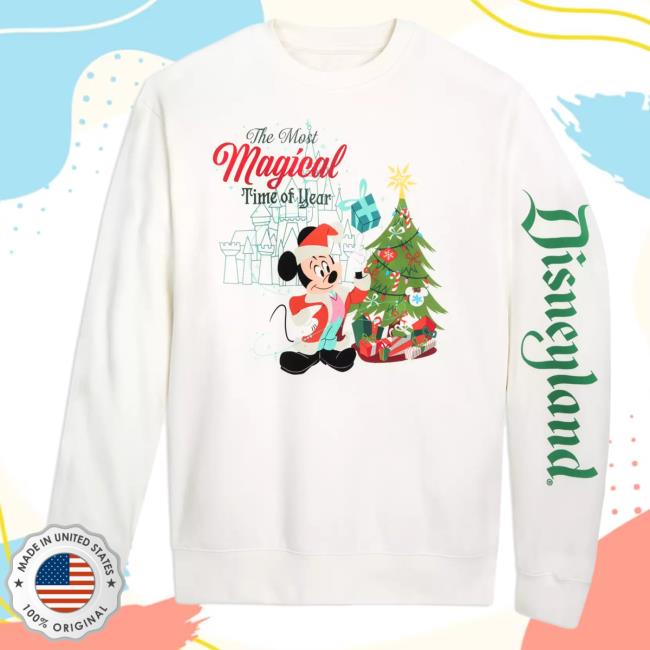 Official Shop Disney Merch Store Santa Mickey Mouse Attractive Hoodie Disneyland Shopdisney Appare Clothing
