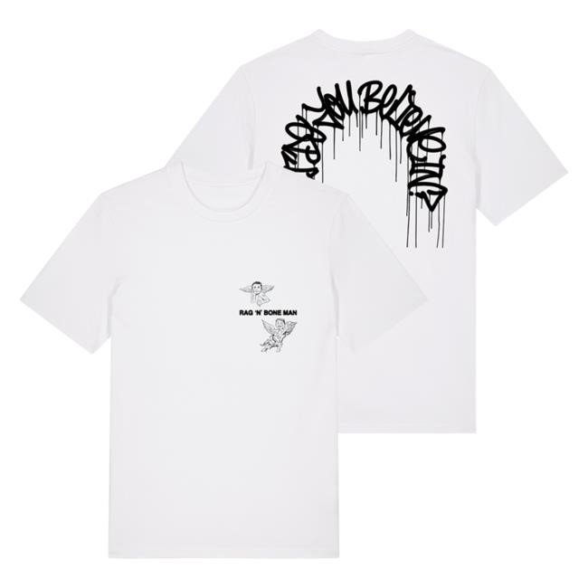 What Do You Believe In? Cherub White Retro Shirt - Rag'n'bone Man | Official Store Ragnboneman Merch Shop