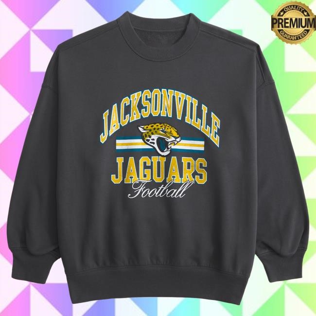 Official Abercrombie And Fitch Clothing Jacksonville Jaguars Vintage Sunday Crew NFL by Abercrombie