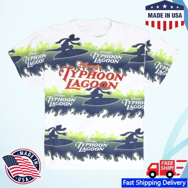 Official Vintage Disney's Typhoon Lagoon Water Park Tee Shirt All Over Print