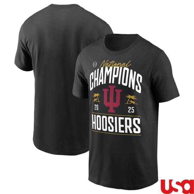 Indiana Hoosiers NCAA Football CFP National Champions Locker Room Tee 2026 National Champions Indiana Hoosiers NCAA Football Locker Room Gear