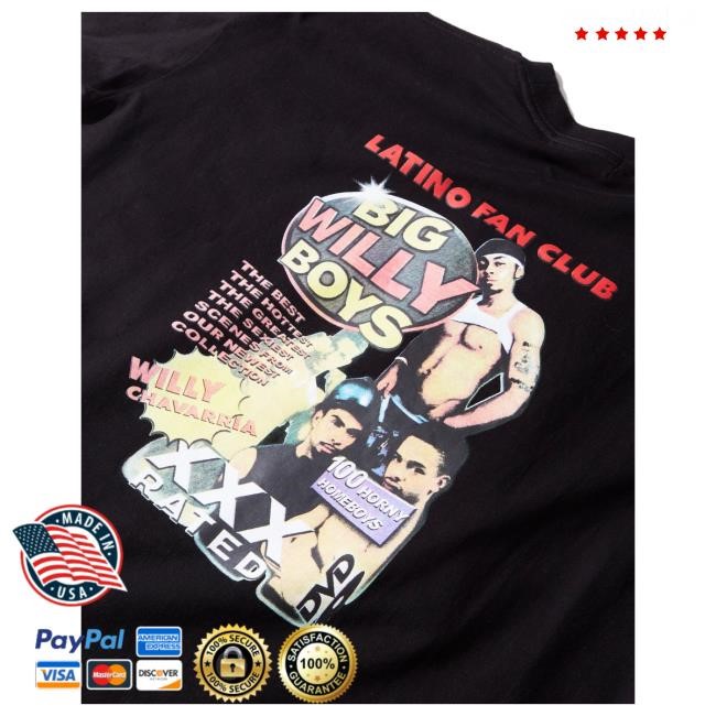 Official Willy Chavarria Lfc 'Big Willy Boys' Hot Shirt Washed Black