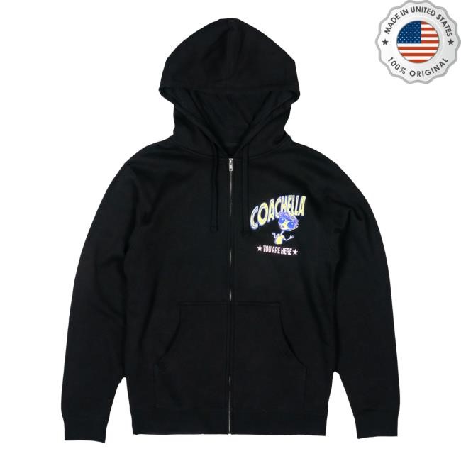 Coachella Merch Store Coachella Alien Friends Zip Hoodie