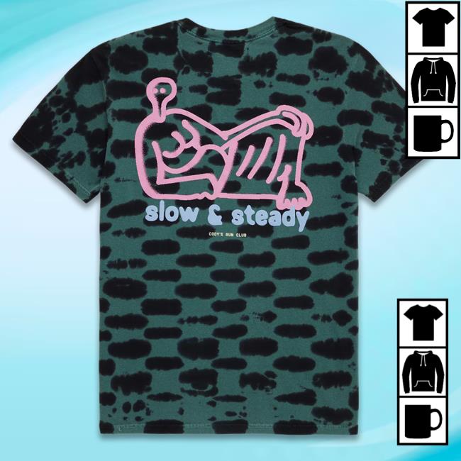 Official Codys Run Club Merch Store Cody's Run Club Slow / Tshirt / Slate Patch-Overdye CodysRunClub Apparel Cody'sRunClub Clothing Shop