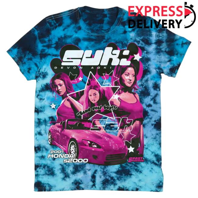 Official Studiohouse Designs 2F2f Suki Tie Dye Hot Shirt Oil Slick (Blue)