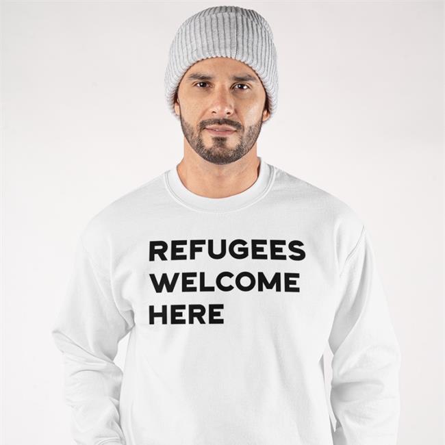 Paul Bloomer Refugees Welcome Here Hooded Sweatshirt