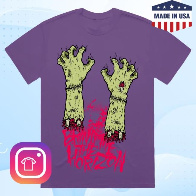 Official Bring Me The Horizon Shop Zombie Hands Top Shirt BMTH