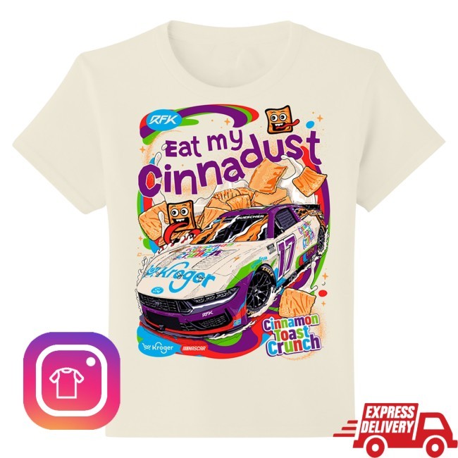 Official Youth Chris Buescher Natural Cinnamon Toast Crunch Car Tee - Chris Buescher