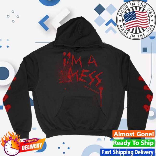 Official Avril Lavigne Merch Store Avril Lavigne I'm A Mess Spray Paint Sweatshirt Avril Lavigne Clothing Shop AvrilLavigne
