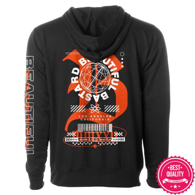 Official Philip Defranco Merch Store Beautiful Bastard Beautiful Bastard La - Popover Sweatshirt Black Beautifulbastard Philipdefranco Shop