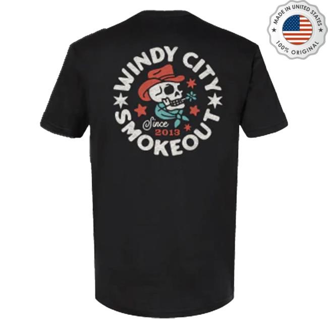 Windy City Smokeout Black Skull Hot Shirt