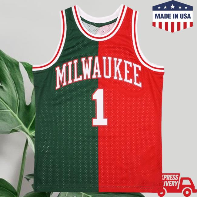 Official Moda3 Mitchell And Ness Bucks Oscar '71-72 Split Swingman Jersey Tank Tees